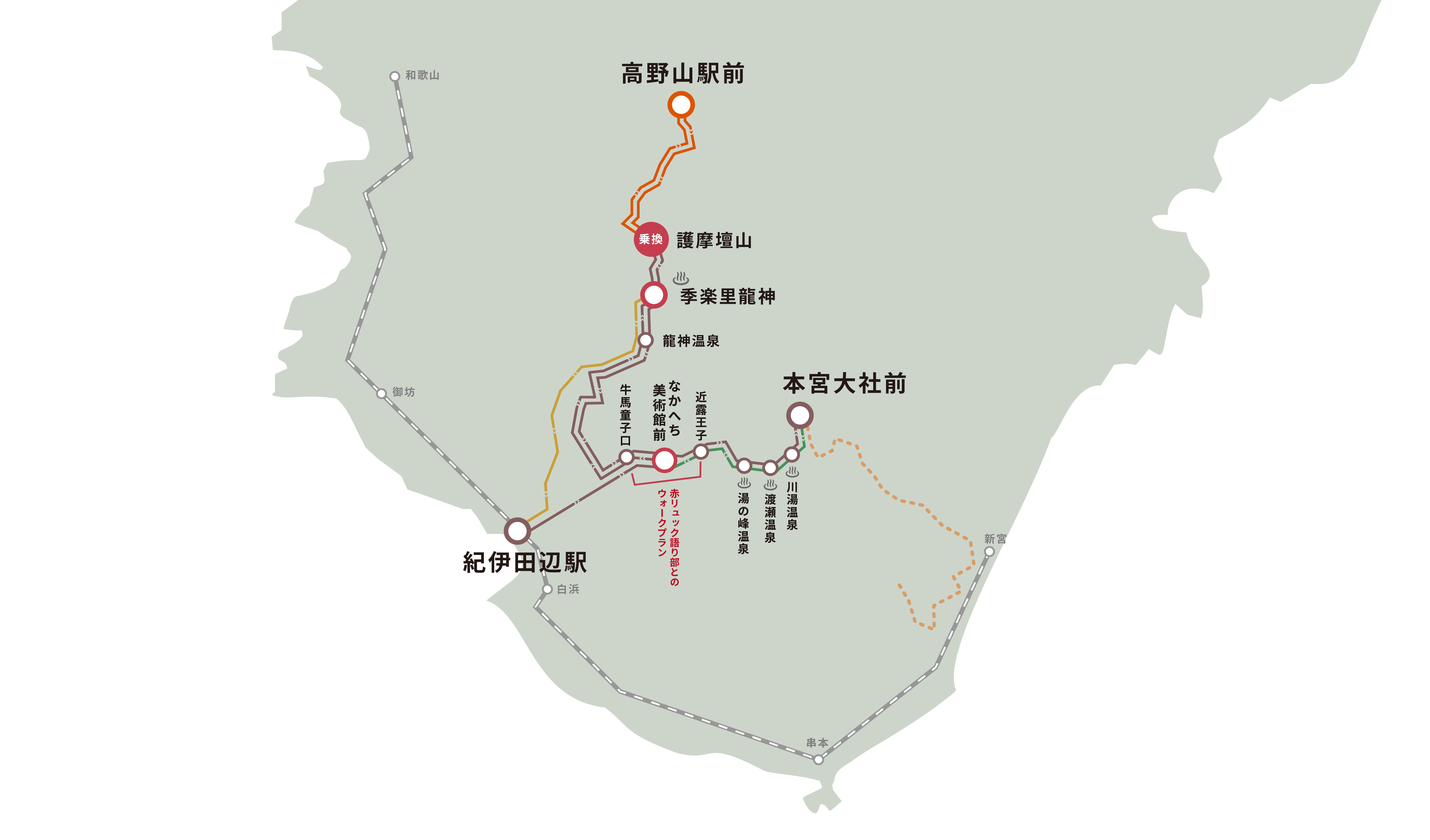 聖地巡礼バス 路線マップ