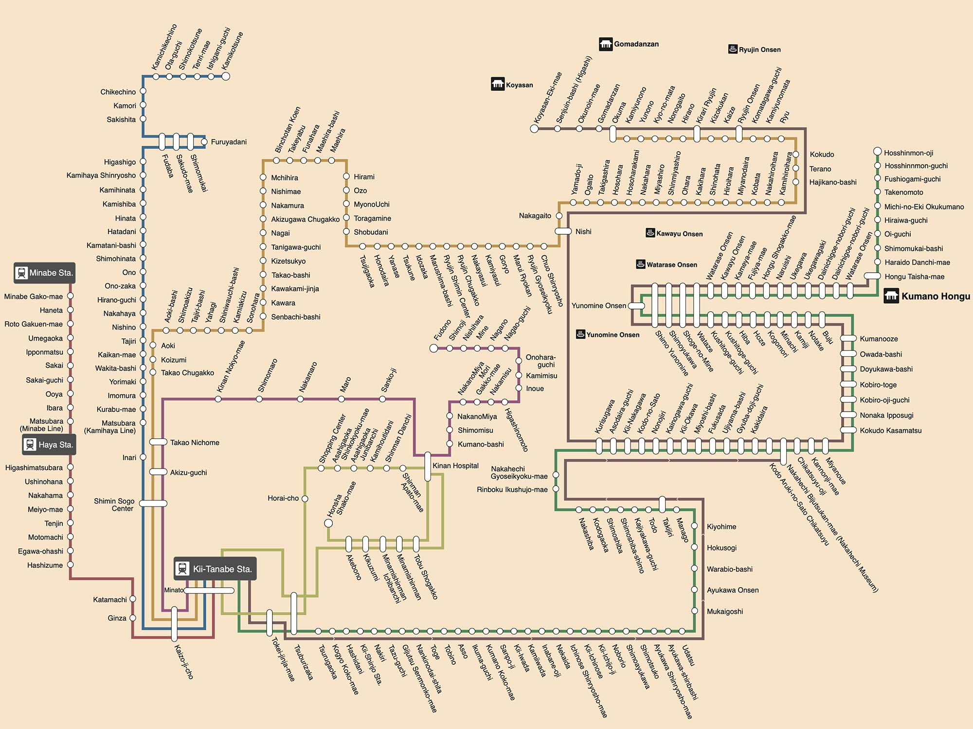 Complete Ryujin Bus Route Map