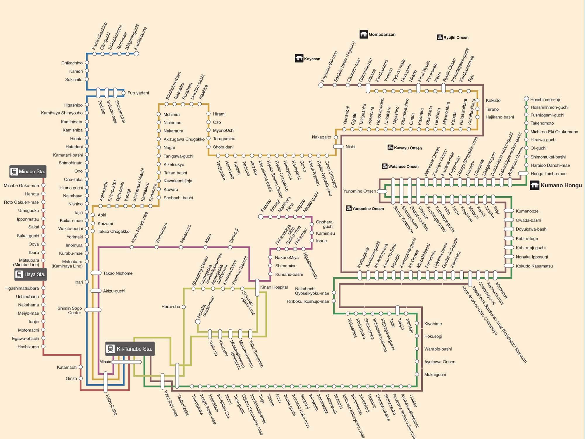 Complete Ryujin Bus Route Map